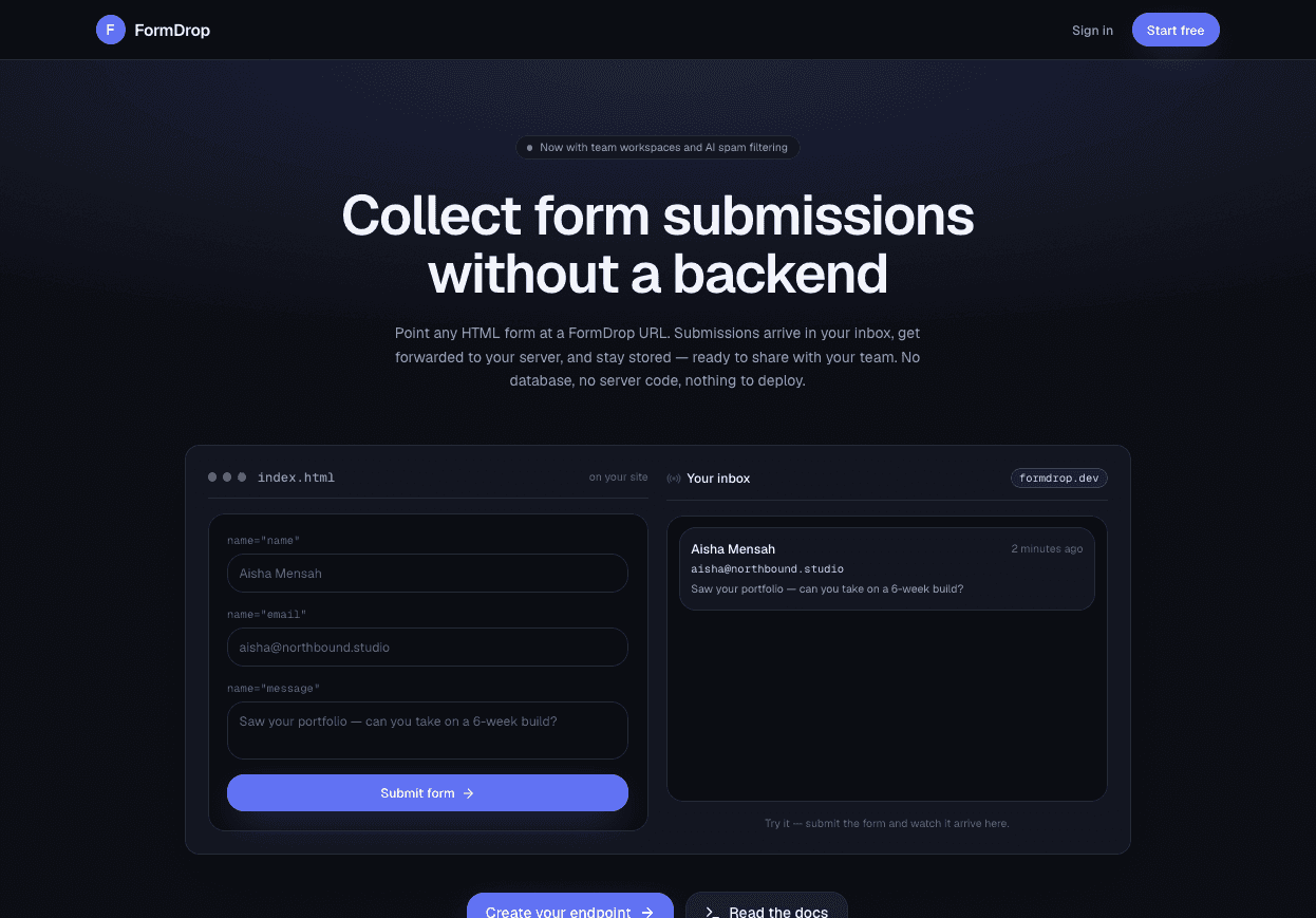 FormDrop — AI Forms screenshot